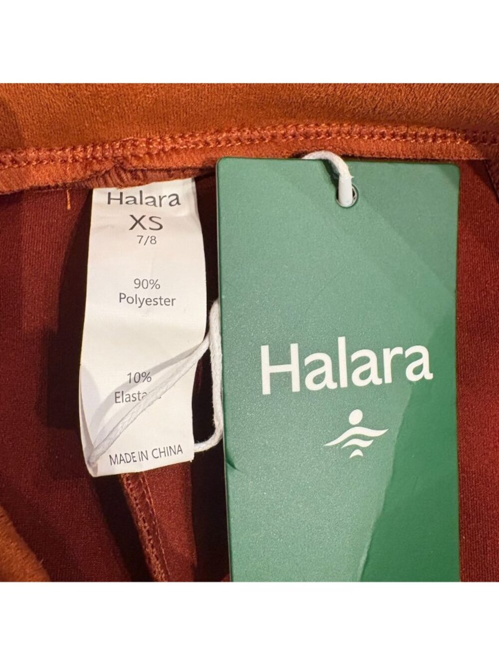 Halara Tummy Control Suede Leggings Autumnal Size XS 7/8 NWT 123 - Picture 6 of 9